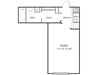 Hill House - The Poets Studio - 0 bedrooms 1 bath - 2D Hill House floor plan - The Poets Studio - 0 bedrooms 1 bath - 2D